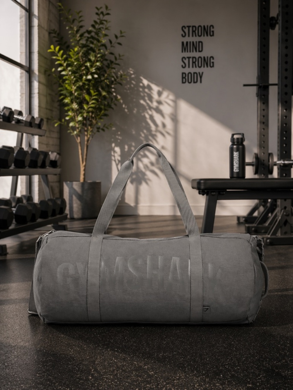 Gymshark Power Holdall Dark Grey Duffel Bag Gym Bag NEW